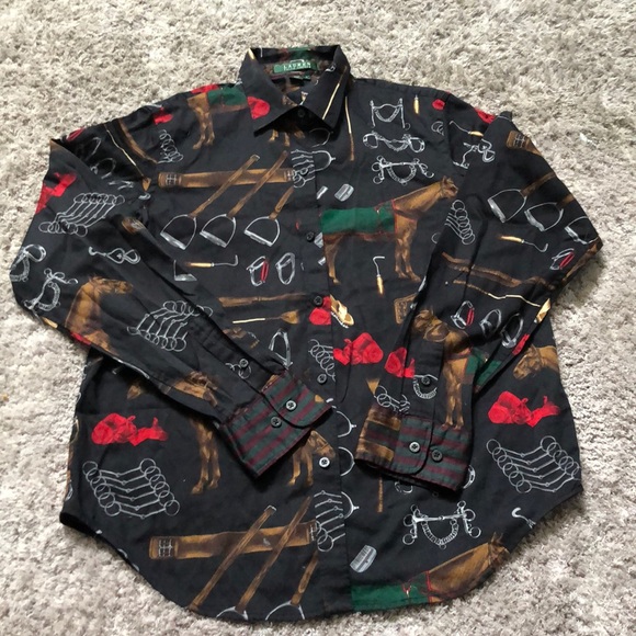 Ralph Lauren Tops - Ralph Lauren Equestrian Print Ralph Lauren Tops - Ralph Lauren Equestrian Print